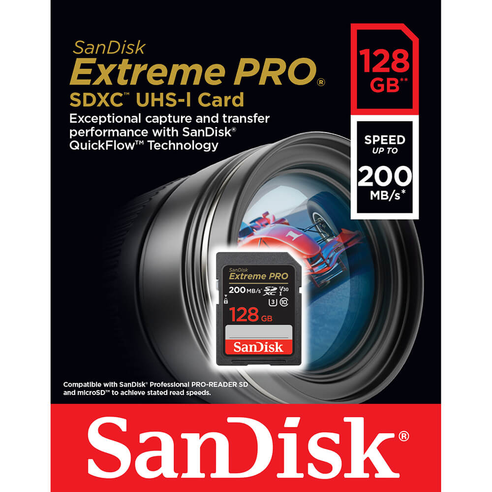کارت حافظه سن دیسک مدل Extreme PRO 128GB 200MB/s(رم دوربین) - Image 2