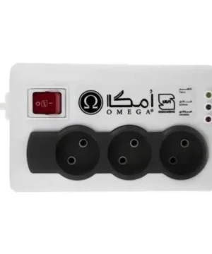 محافظ برق امگا 3 خانه مدل P3000 کابل 1.5 متر بدون ارت