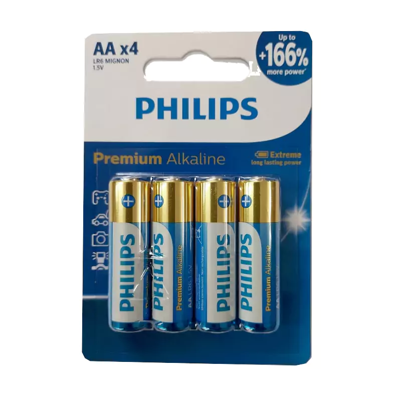 باتری قلمی فیلیپس مدل Premium Alkaline بسته چهار عددی | Philips