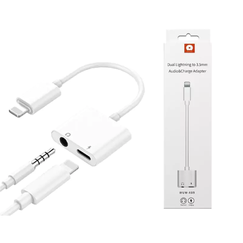 کابل تبدیل لایتنینگ به AUX مدل WUW | X89