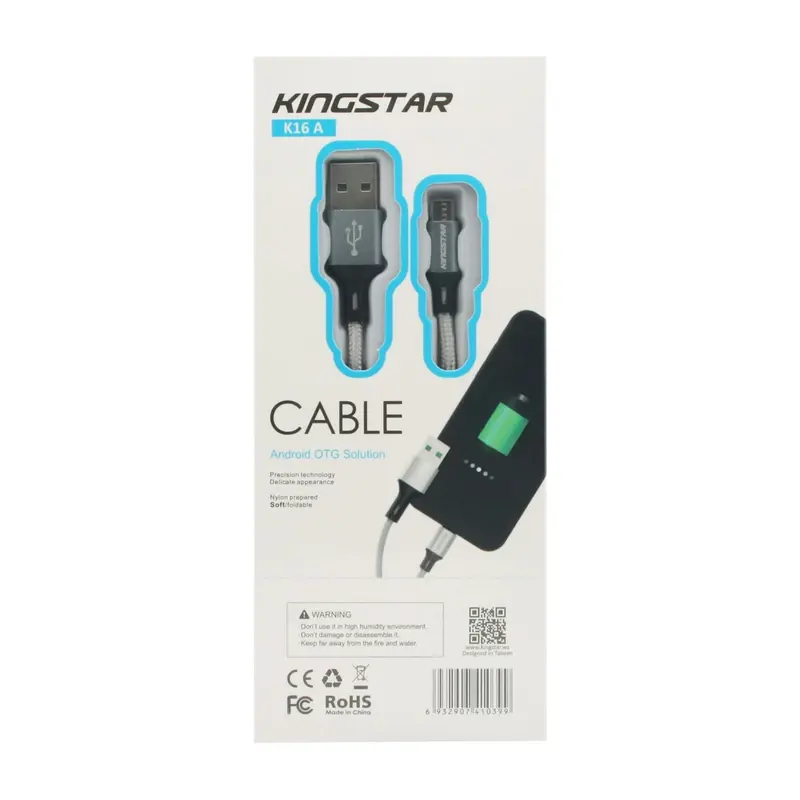 کابل USB به microUSB کینگ استار مدل K16A طول 1 متر | Kingstar - Image 4