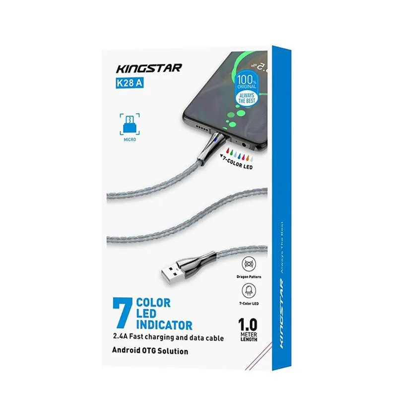 کابل شارژ USB به لایتنینگ کینگ استار مدل Kingstar | K28A - Image 4