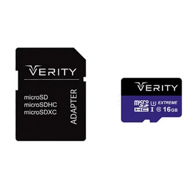 کارت حافظه microSDXC وریتی سرعت 80MBps ظرفیت 16 گیگابایت به همراه آداپتور | VERITY