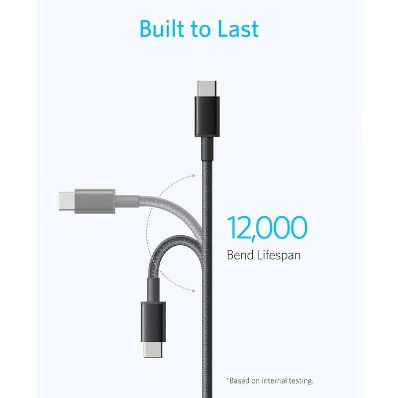 کابل تبدیل USB-C به USB-C انکر مدل Nylon A8753 طول 1.8 متر - Image 4
