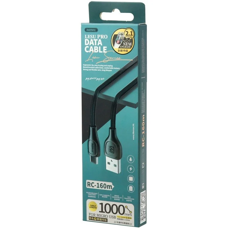 کابل میکرو USB ریمکس مدل RC-160m طول 1 متر - Image 2