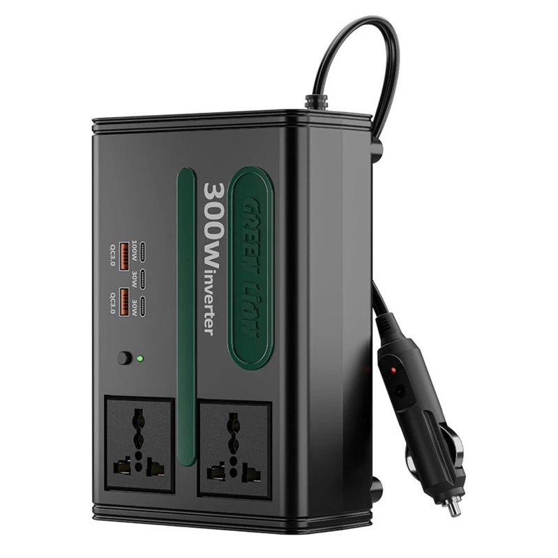اینورتر خودرو گرین لاین مدل GC-300 ظرفیت ۳۰۰ وات ۷ در ۱ - Image 2